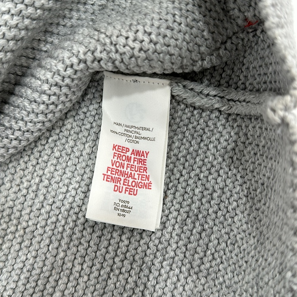 NEW NEVER WORN Cute by BABY BODEN sweater. Color gray. Size 12-18M - Picture 4 of 5